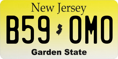 NJ license plate B59OMO
