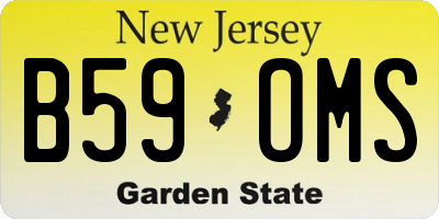 NJ license plate B59OMS