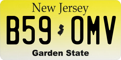 NJ license plate B59OMV