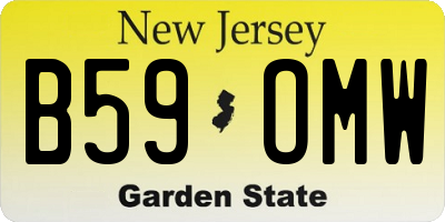 NJ license plate B59OMW
