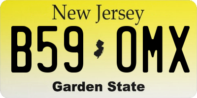 NJ license plate B59OMX