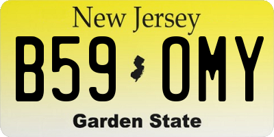 NJ license plate B59OMY