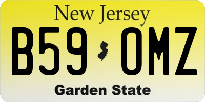 NJ license plate B59OMZ