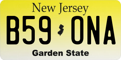 NJ license plate B59ONA