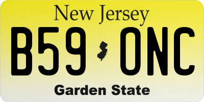 NJ license plate B59ONC