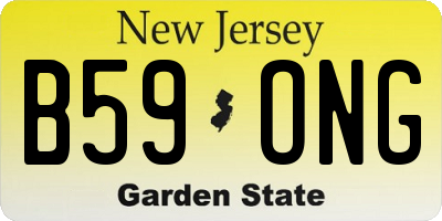 NJ license plate B59ONG