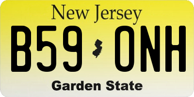 NJ license plate B59ONH