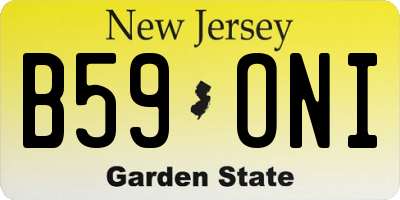 NJ license plate B59ONI
