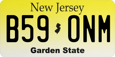 NJ license plate B59ONM