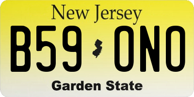 NJ license plate B59ONO