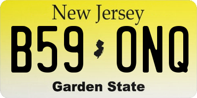 NJ license plate B59ONQ