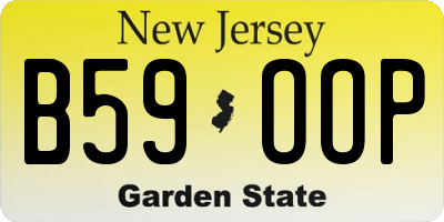 NJ license plate B59OOP
