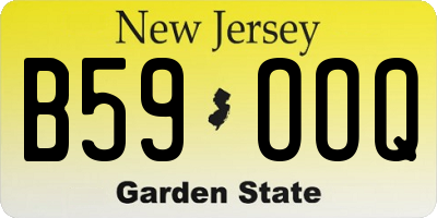 NJ license plate B59OOQ