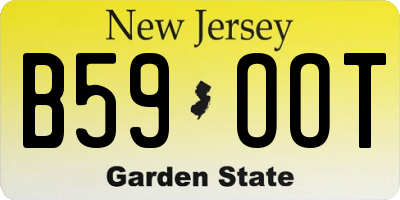 NJ license plate B59OOT