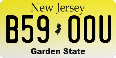 NJ license plate B59OOU