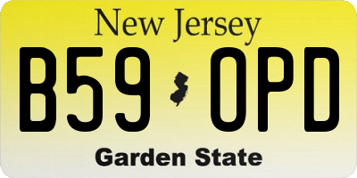 NJ license plate B59OPD