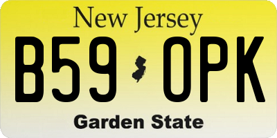 NJ license plate B59OPK