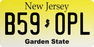 NJ license plate B59OPL