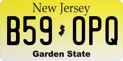 NJ license plate B59OPQ
