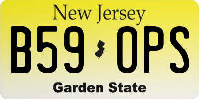 NJ license plate B59OPS