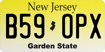 NJ license plate B59OPX