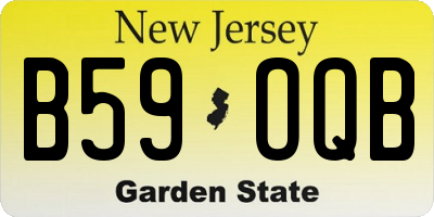 NJ license plate B59OQB
