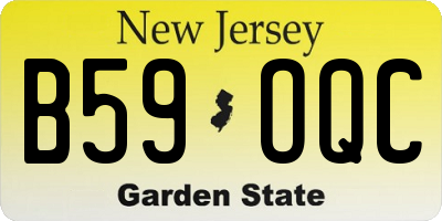NJ license plate B59OQC