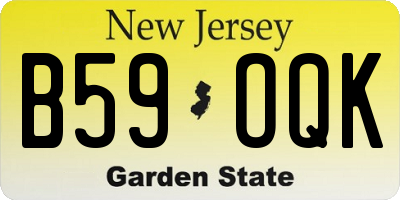 NJ license plate B59OQK