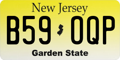 NJ license plate B59OQP