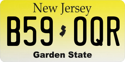 NJ license plate B59OQR