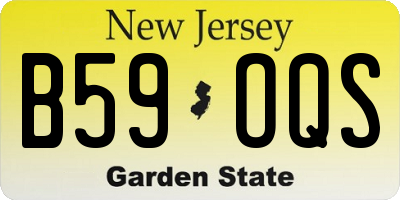 NJ license plate B59OQS
