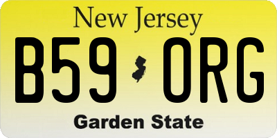 NJ license plate B59ORG