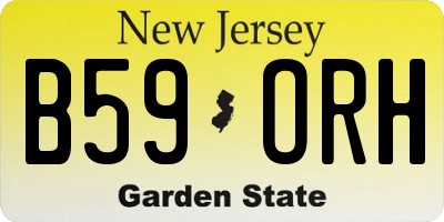 NJ license plate B59ORH