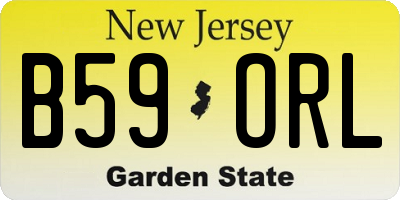 NJ license plate B59ORL
