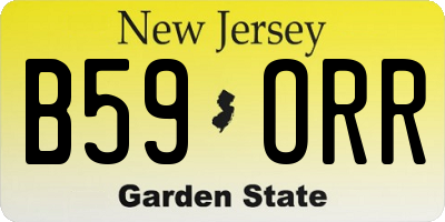 NJ license plate B59ORR