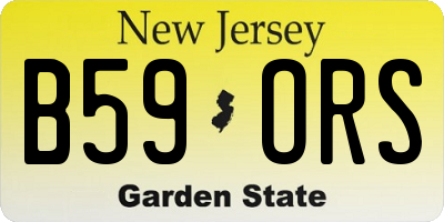 NJ license plate B59ORS