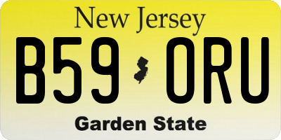 NJ license plate B59ORU