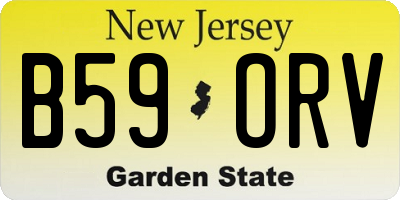 NJ license plate B59ORV
