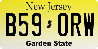 NJ license plate B59ORW