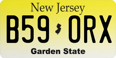 NJ license plate B59ORX