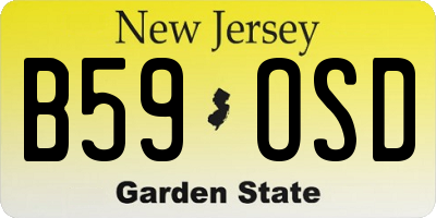 NJ license plate B59OSD