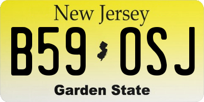 NJ license plate B59OSJ
