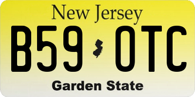 NJ license plate B59OTC