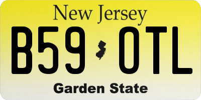 NJ license plate B59OTL