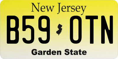NJ license plate B59OTN