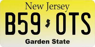 NJ license plate B59OTS