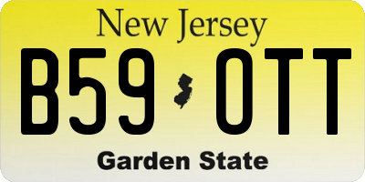 NJ license plate B59OTT