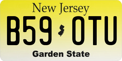 NJ license plate B59OTU