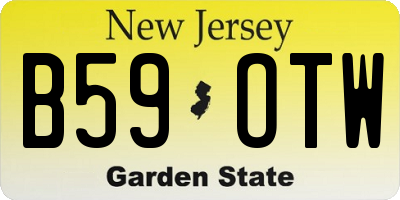 NJ license plate B59OTW