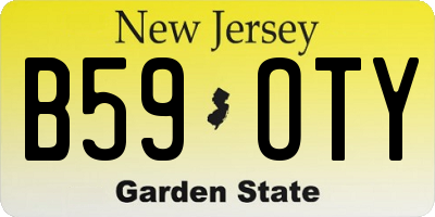 NJ license plate B59OTY